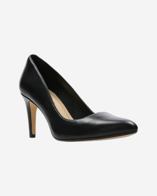 Clarks Laina Rae - Shoes - Black Leather - 261351744 - D Width (Standard Fit)