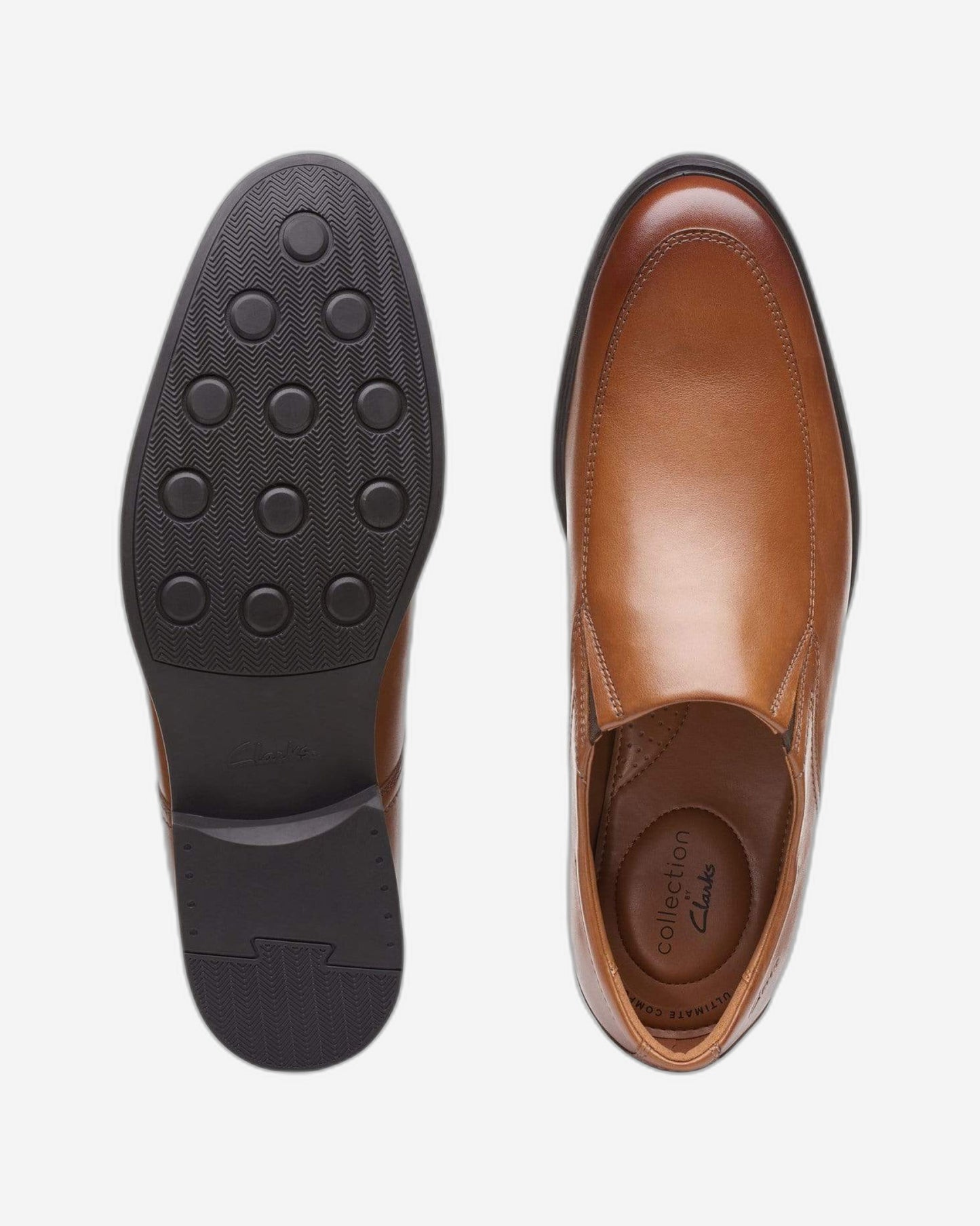 Clarks Whiddon Step - Shoes - Dark Tan Leather - 261529177 - G Width (Standard Fit)