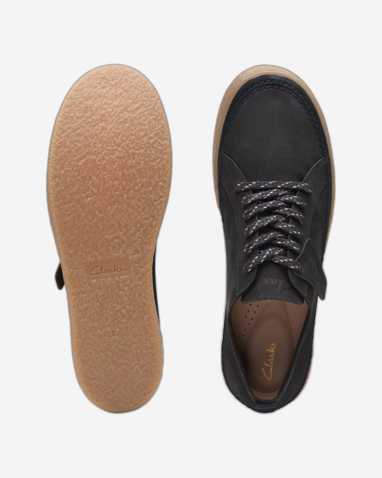 Clarks Barleigh Lace Shoes - Black Nubuck - 261676664 - D Width (Standard Fit)