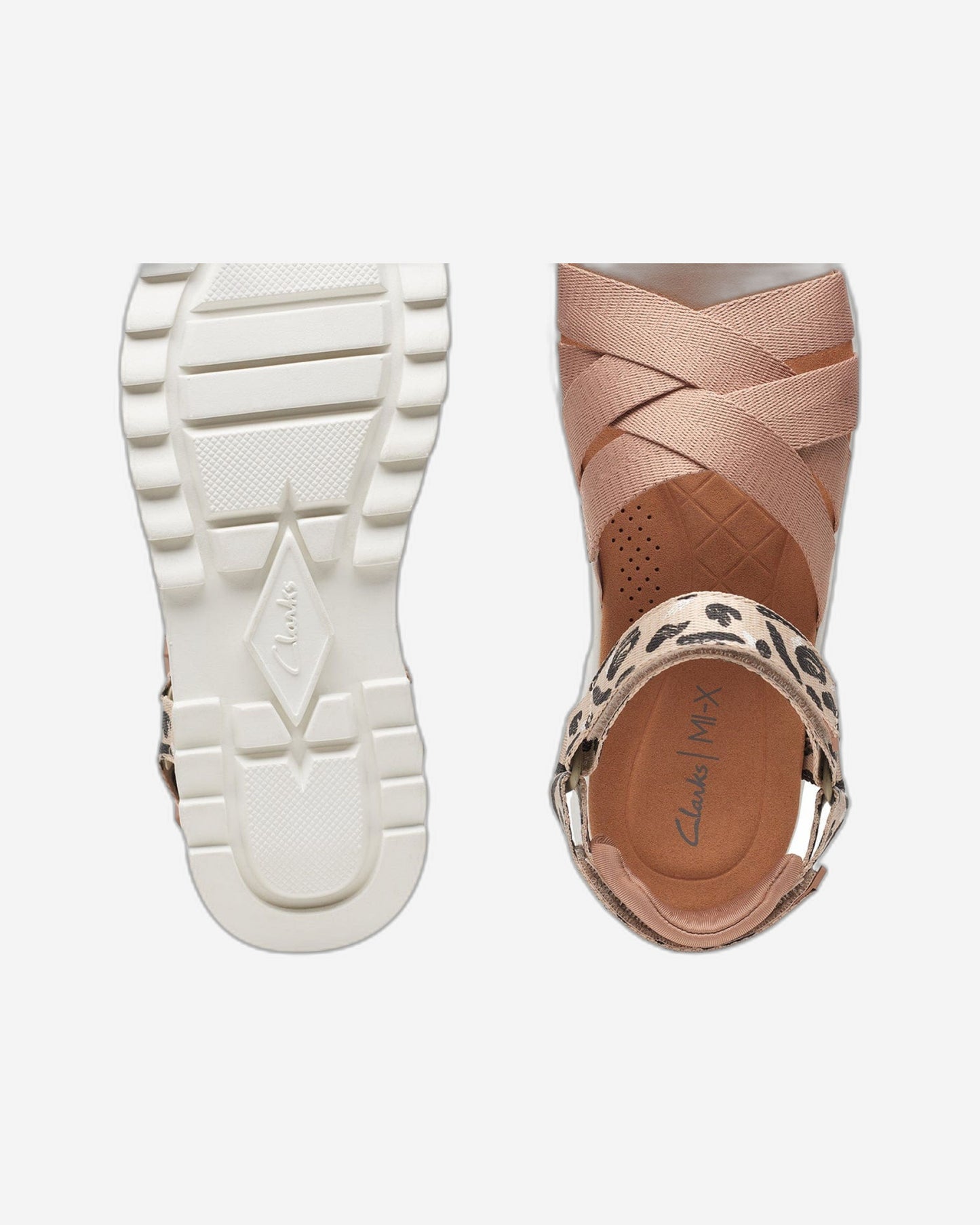 Clarks Dashlite Cross - Sandals - Praline Combi - 261704274 - D Width (Standard Fit)