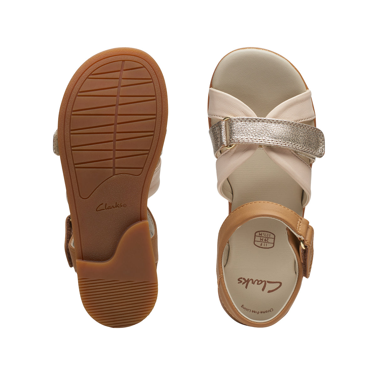 Clarks Girls Ivy Sea Kid. (Standard Fit)