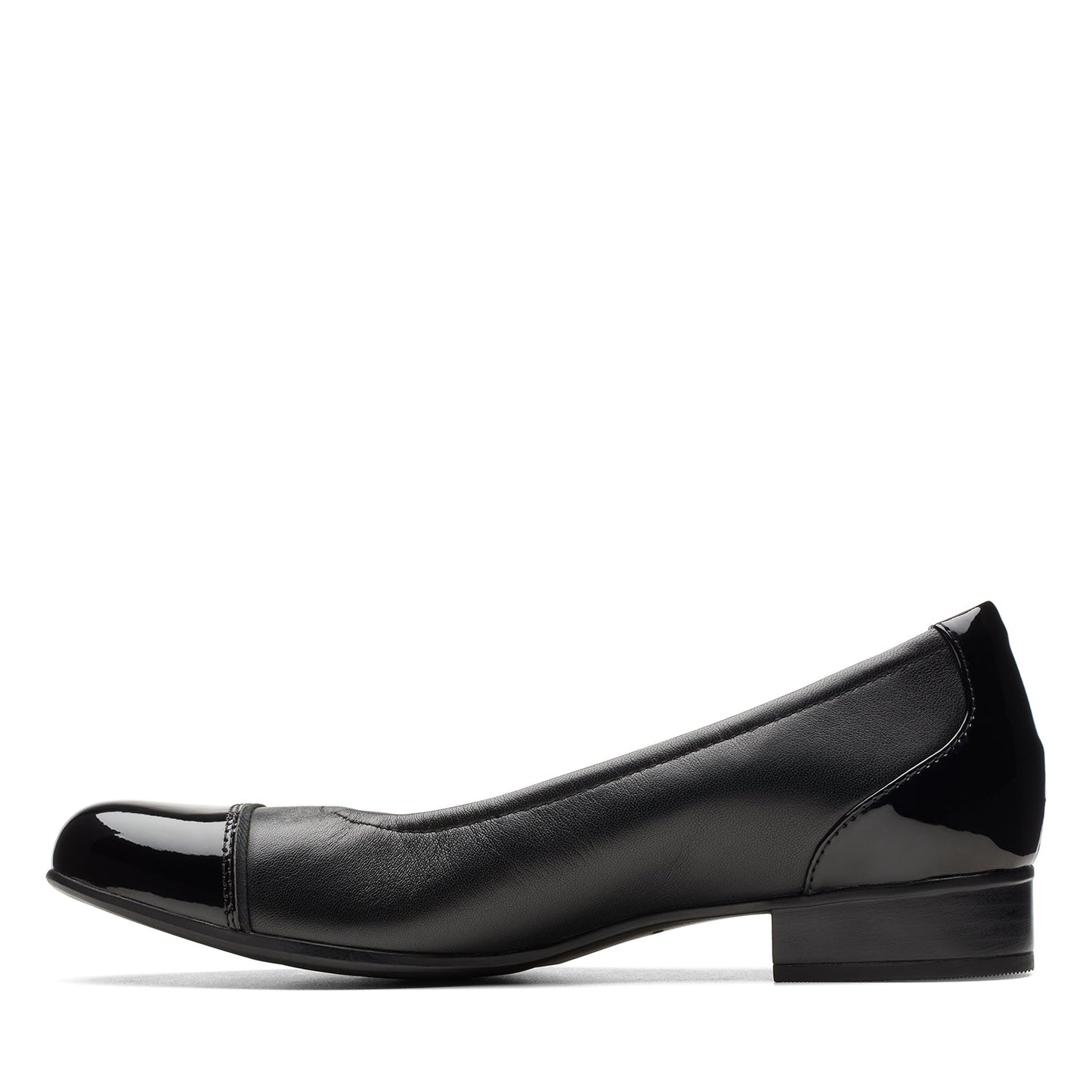 Clarks Juliet Step Shoes - Black Leather - 261754304 - D Width (Standard Fit)