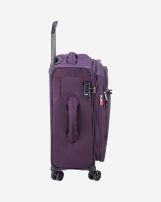 Delsey Paris Optimax Lite Expandable 55cm Purple Luggage