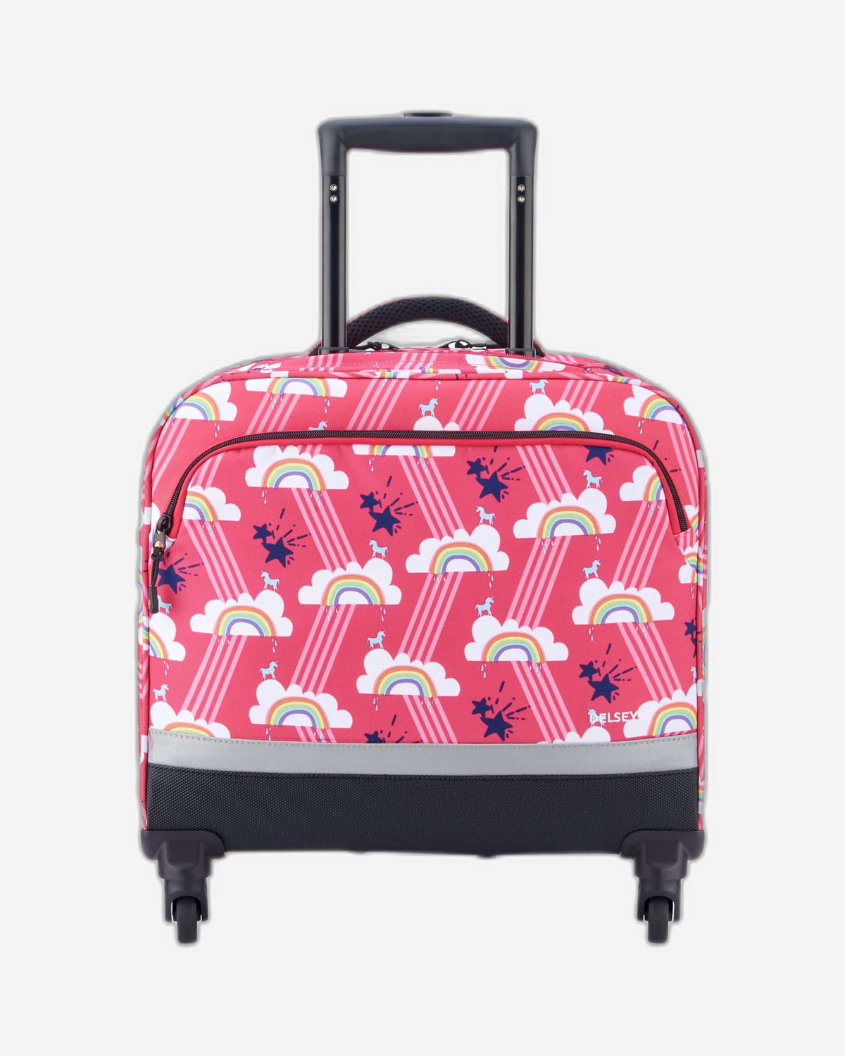 Delsey Paris BTS 2021 4 Wheel Pink Wheeled School Bag