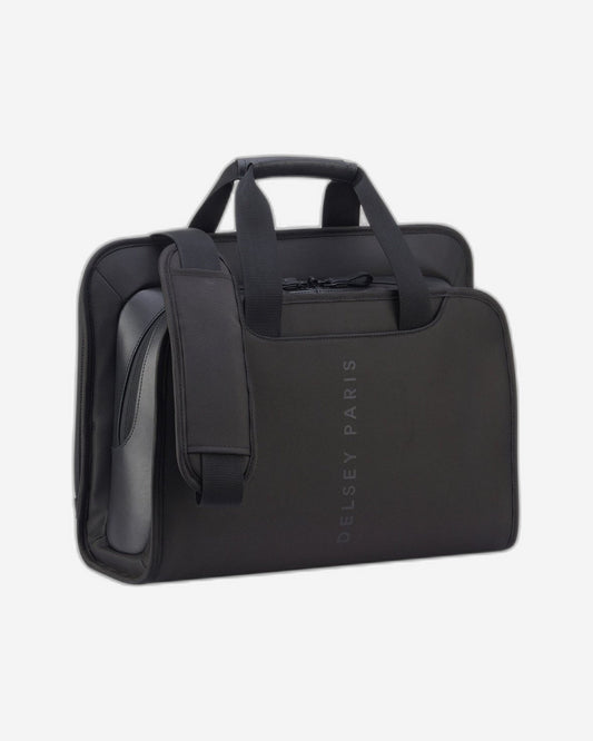Delsey Paris Arche 2 Compartment Laptop Protection 15.6 Inch Satchel Black
