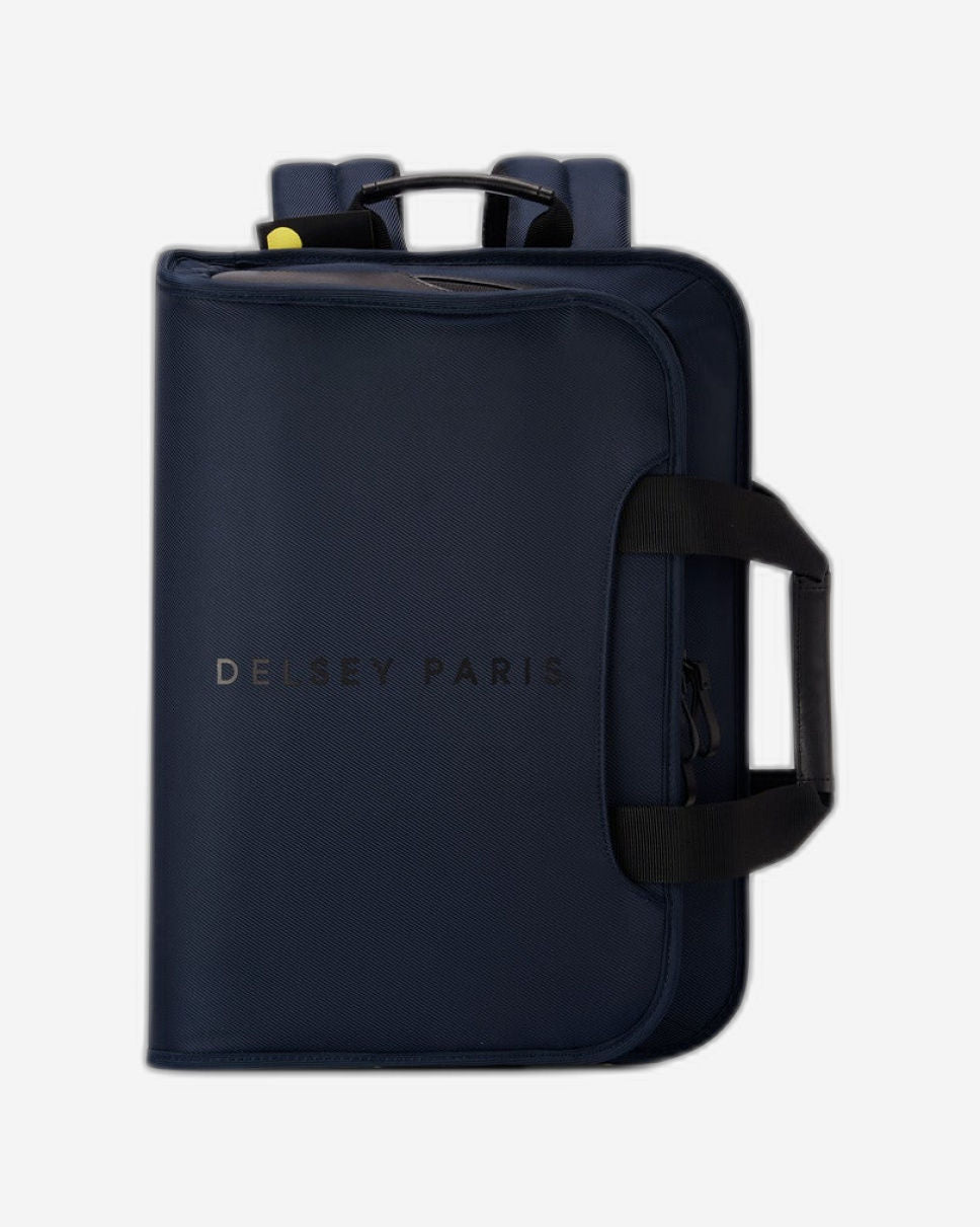 Delsey Paris Arche 2 Compartment Laptop Protection 15.6 Inch Satchel Backpack Navy Blue