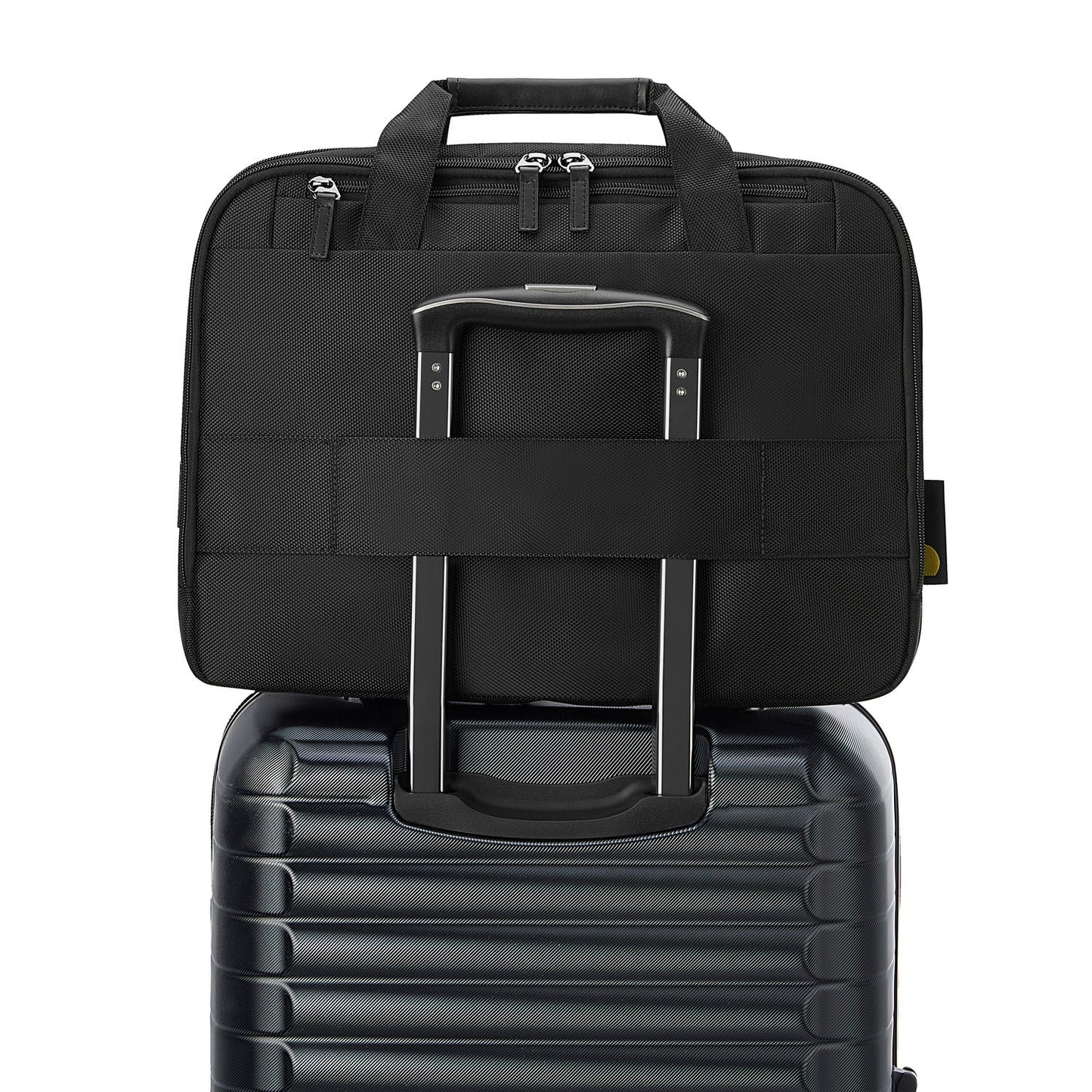 Delsey Paris Wagram 2 Comparment Satchel Breifecase 15.6 Inch Black