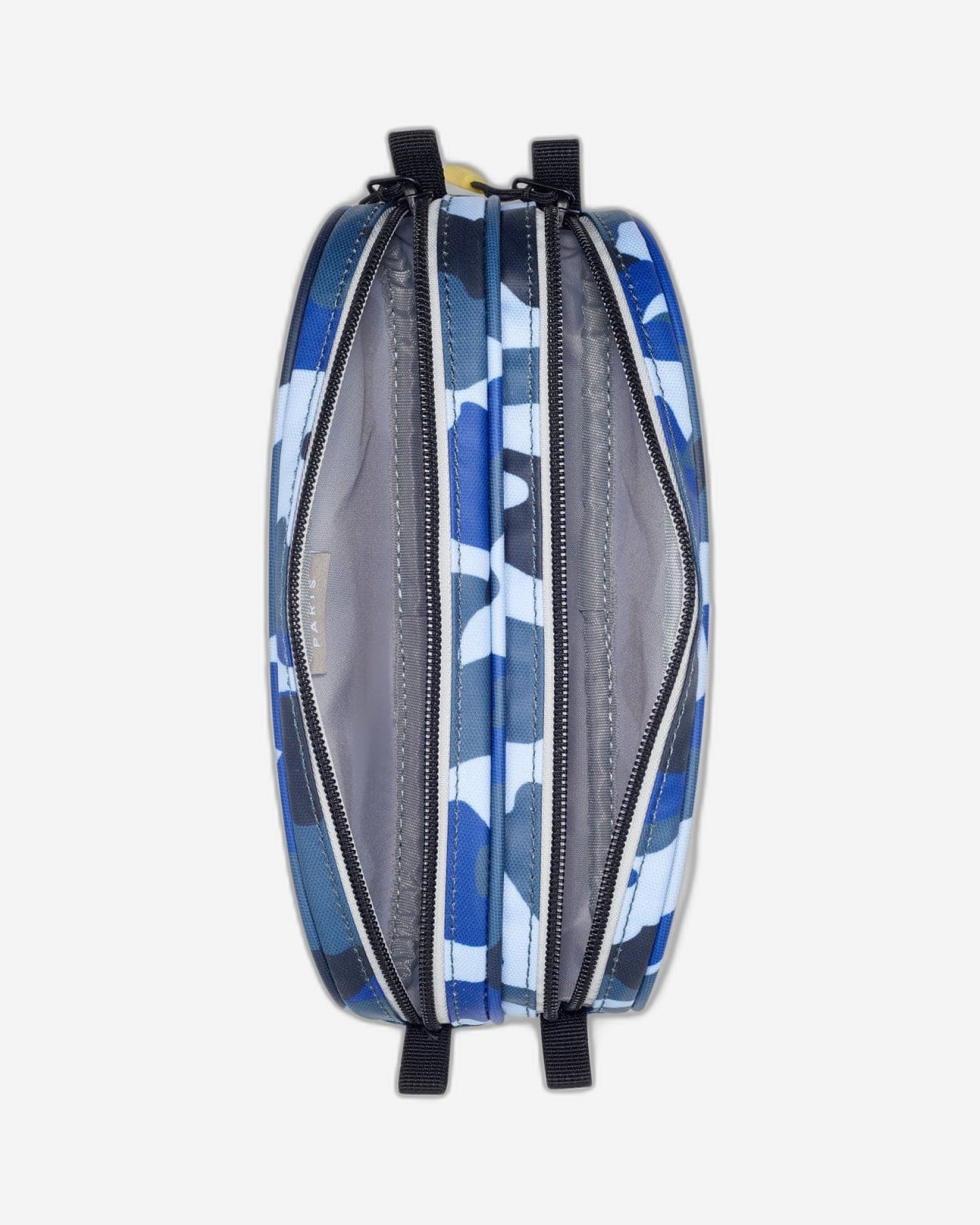 Delsey Paris BTS 2023 Top Zip Opening 2 Compartment Camo Blue Pencil Case