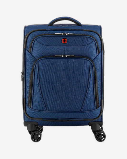 Wenger Beaumont Lite Carry-On Softside Expandable 57cm Cabin Luggage Trolley Blue - 612382