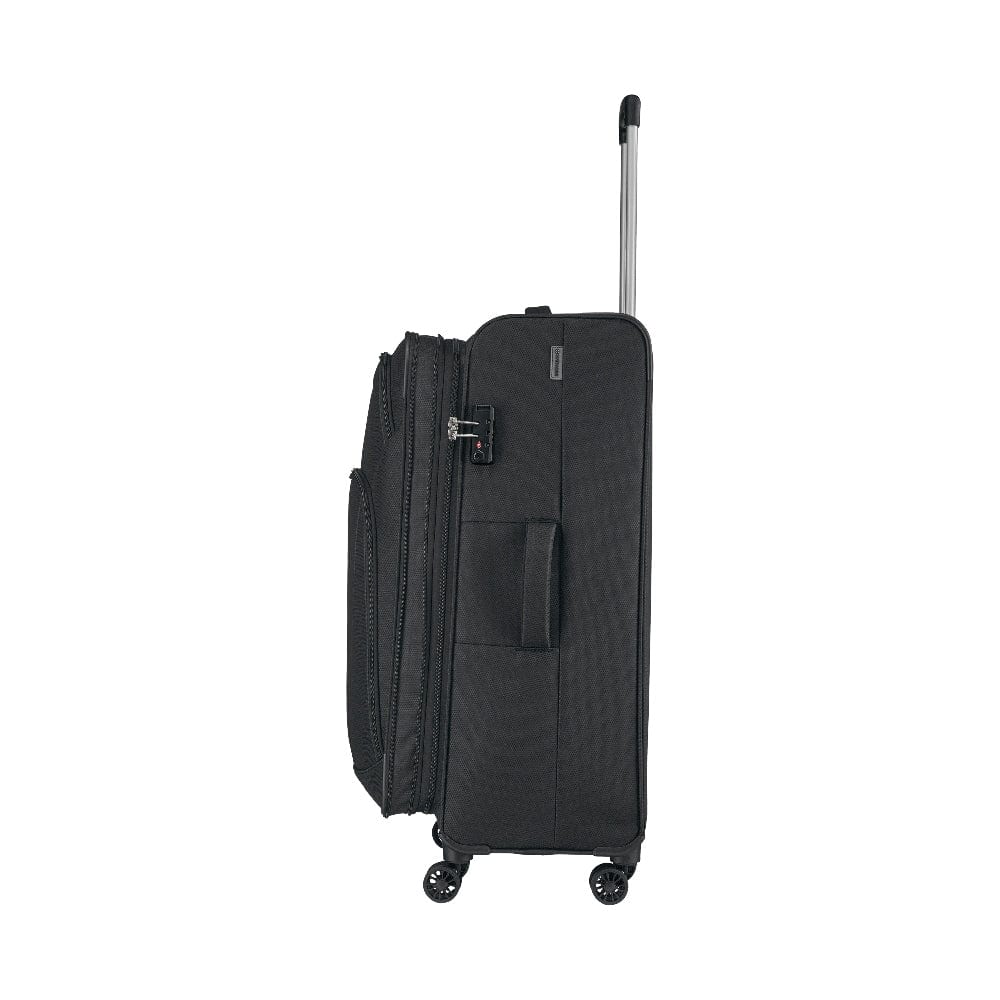 Wenger Beaumont Lite Medium Softside Expandable 80cm Check-In Luggage Trolley Black - 612383