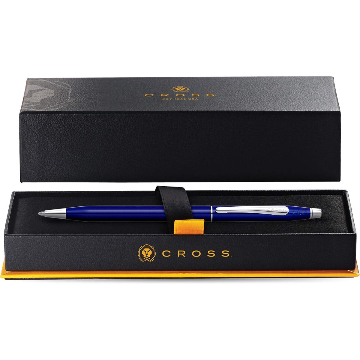 Cross Classic Century® Translucent Blue Lacquer With Polished Chrome Appointments Ballpoint Pen - AT0082-112