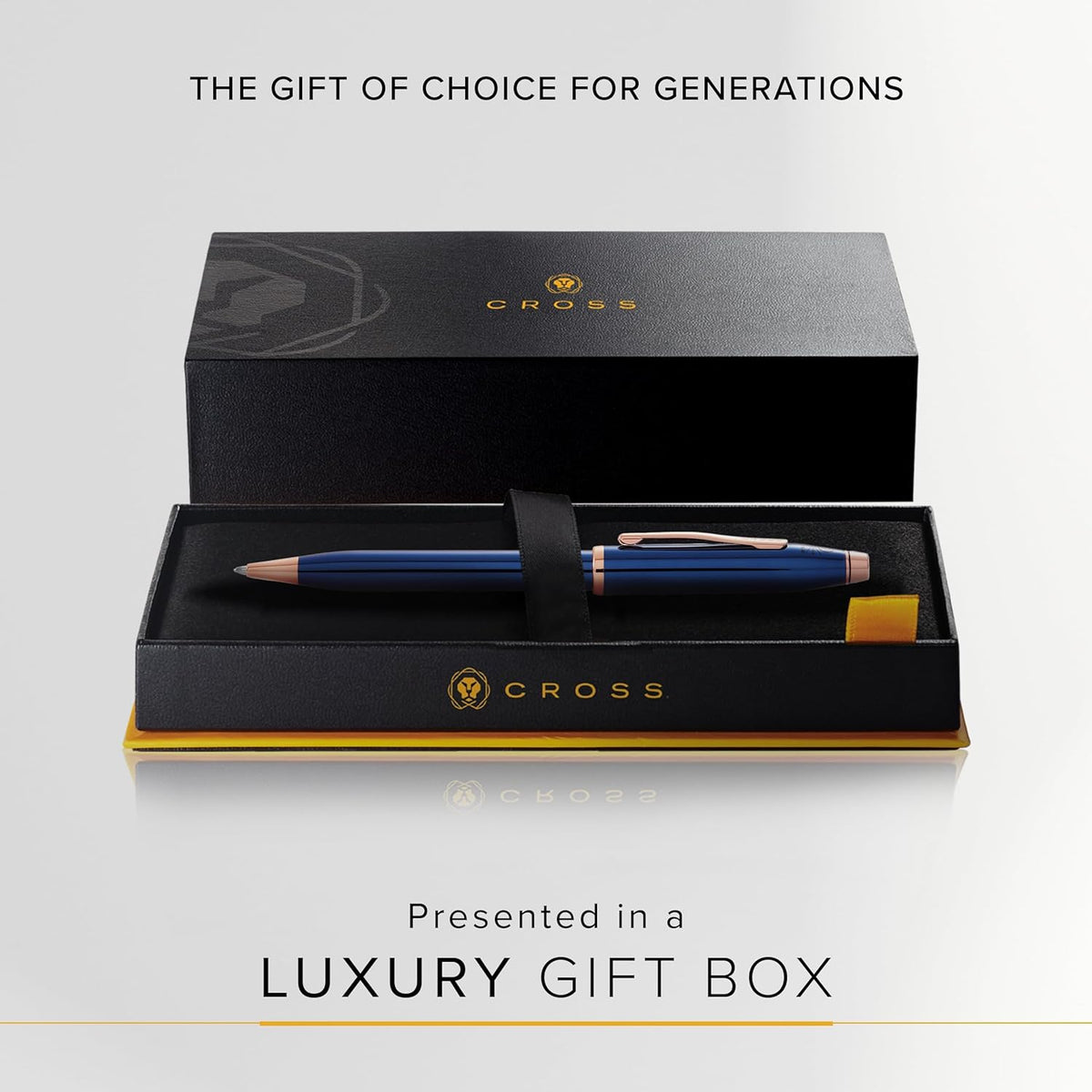 Cross Century® Ii Translucent Cobalt Blue Lacquer With Rose Gold Appointments Ballpoint Pen- AT0082WG-138