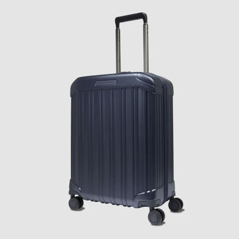 Piquadro Pq-Light Cabin Size Expandable Hardside Spinner Matt Blue BV5398PQL/BLUO
