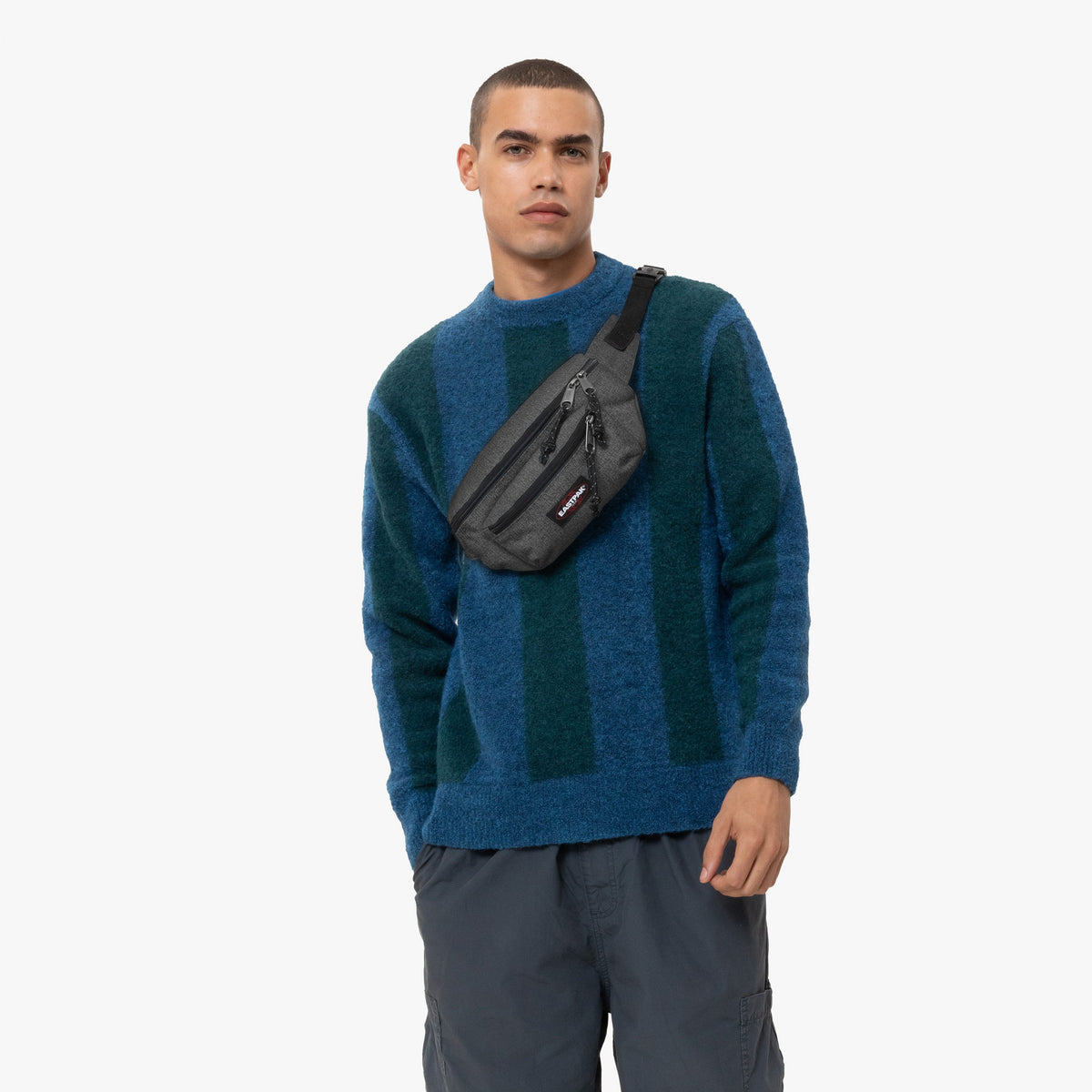 Eastpak Doggy Bag Black Denim Medium Waistbag