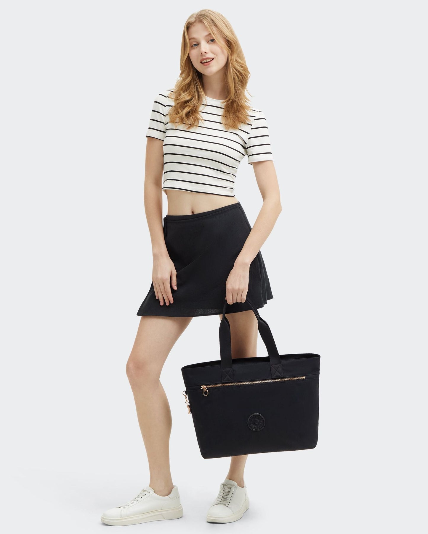 KIPLING Colissa Zip Blck Rose Spice Large Tote with Laptop Compartment I3381-62Q