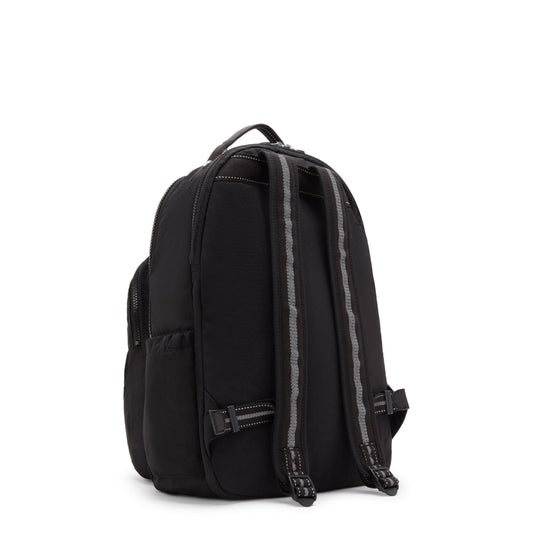 Kipling Seoul Lap True Black Large backpack with laptop compartment I4275-J99