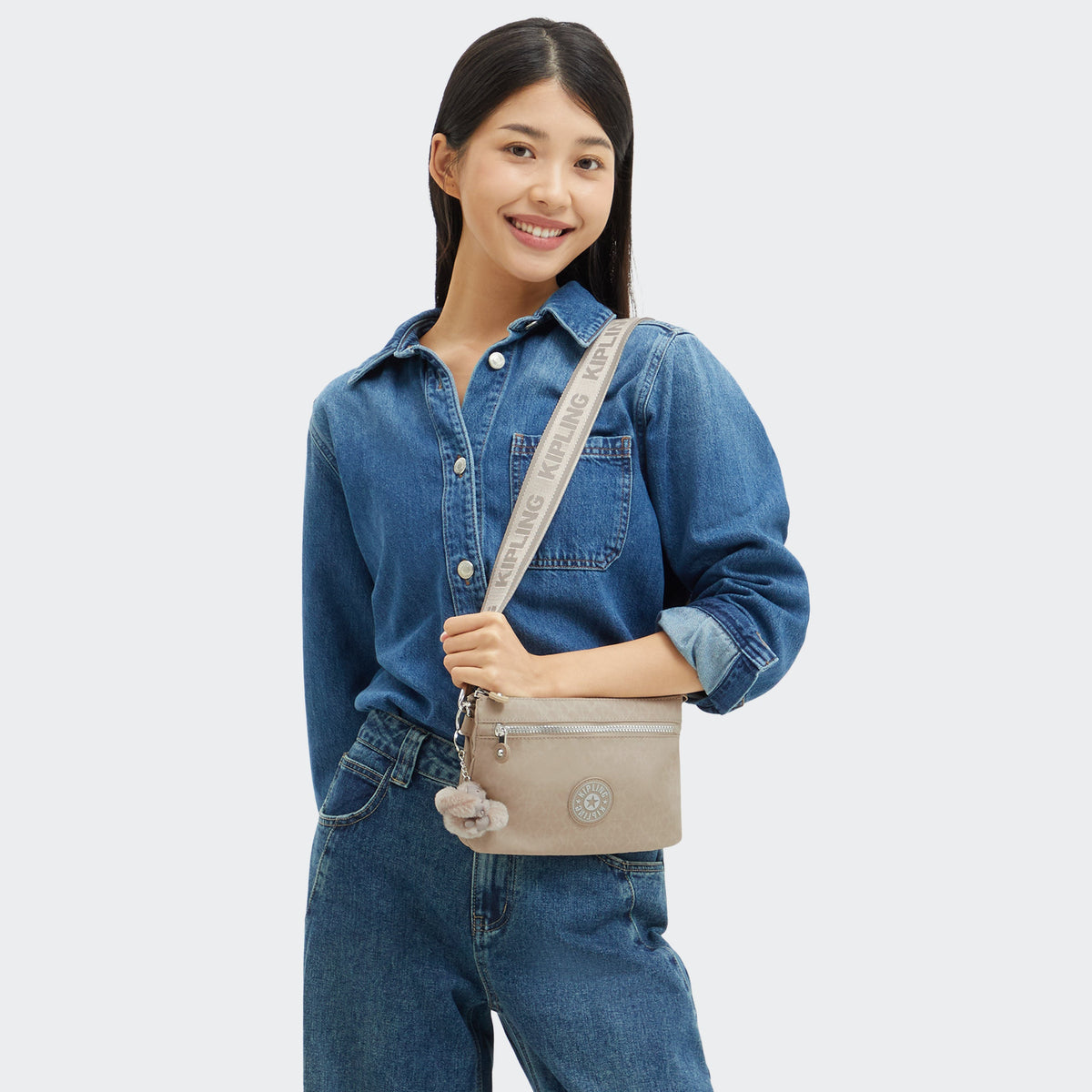 Kipling Riri Zip Glorious Be Sil Small Crossbody I4745-42N