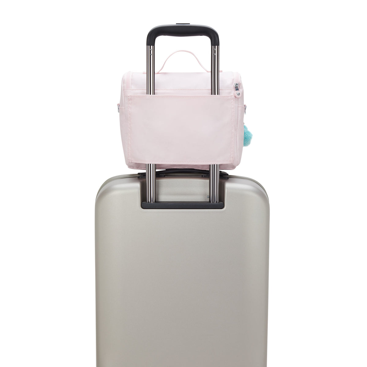 Kipling New Kichirou Sea Pink Met Large lunchbag with trolley sleeve I5356-52J