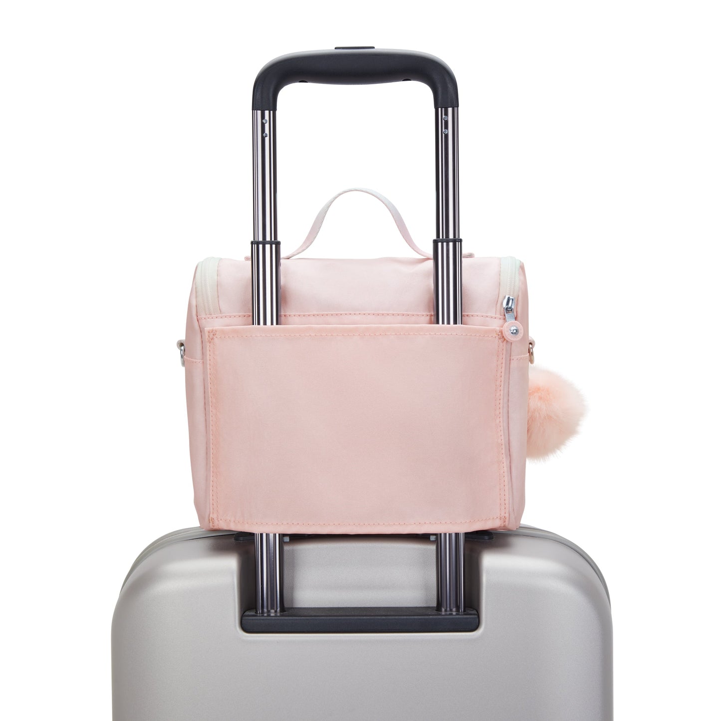 Kipling New Kichirou Blush Metallic Large Lunch Bag with Trolley Sleeve C2I5356-E7L
