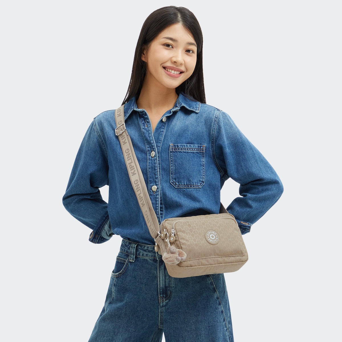 Kipling Abanu M Zip Glorious Be Sil Medium Crossbody I5986-42N