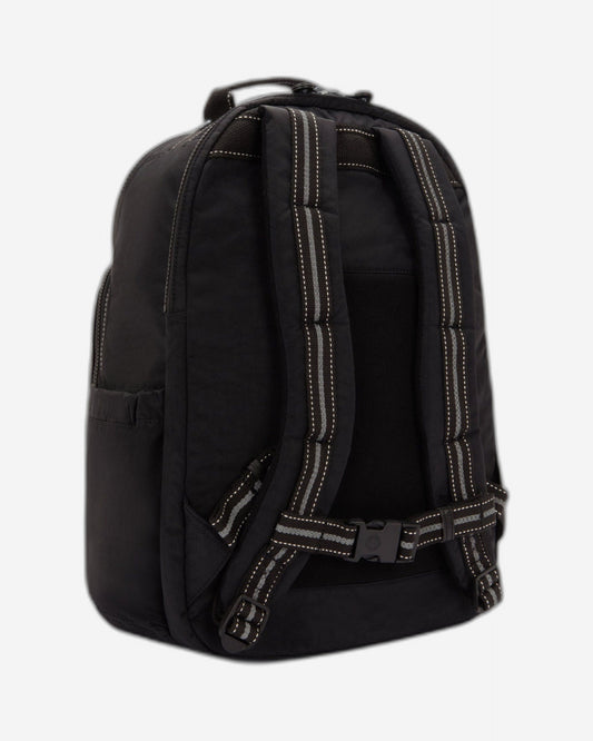Kipling Seoul College Extra True Black Large backpack with laptop compartment I6350-J99