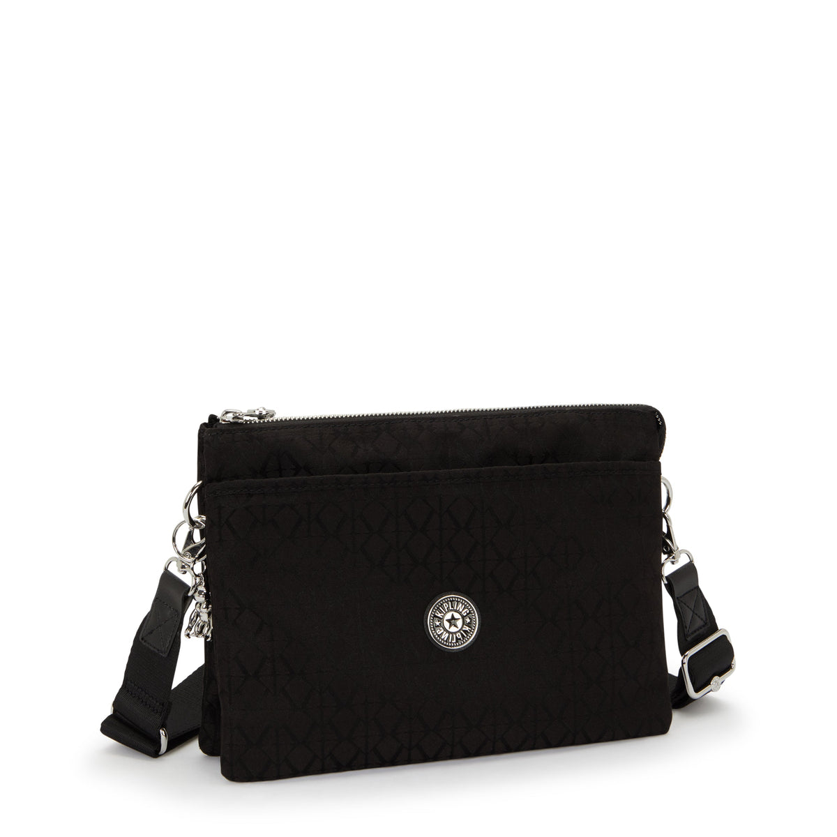 Kipling Riri L Noir Sign Jq Medium crossbody (with removable shoulderstrap) I8044-4NW