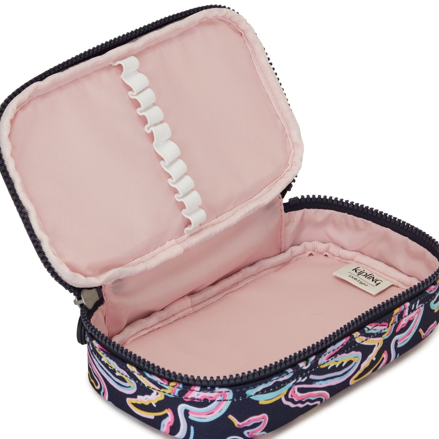 Kipling-50 Pens-Medium Pencase Holds Up To 50 Pens-Palm Fiesta Print-I3707-3Mc