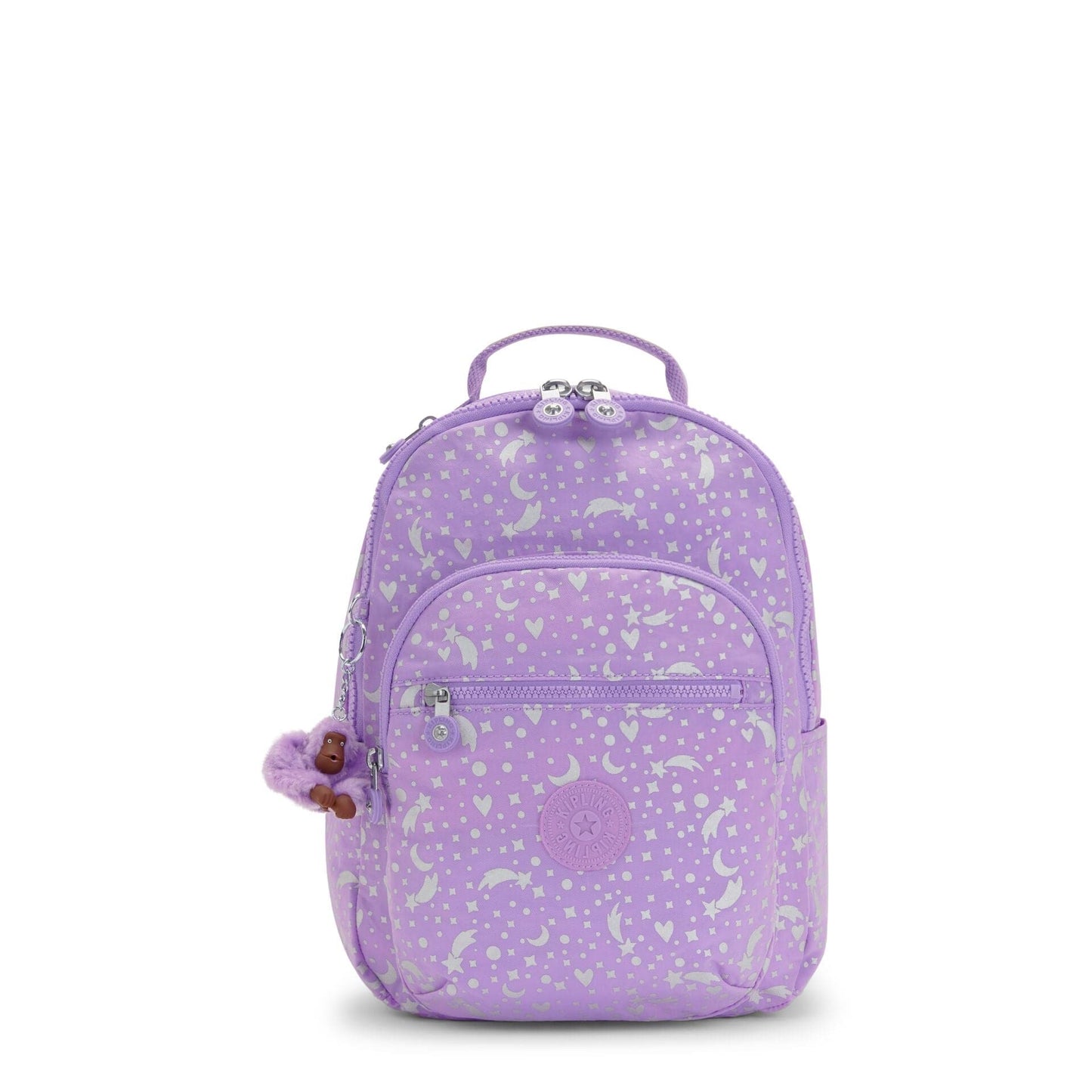 KIPLING-Seoul S-Small Backpack (With Laptop Protection)-Galaxy Metallic-I5357-P06