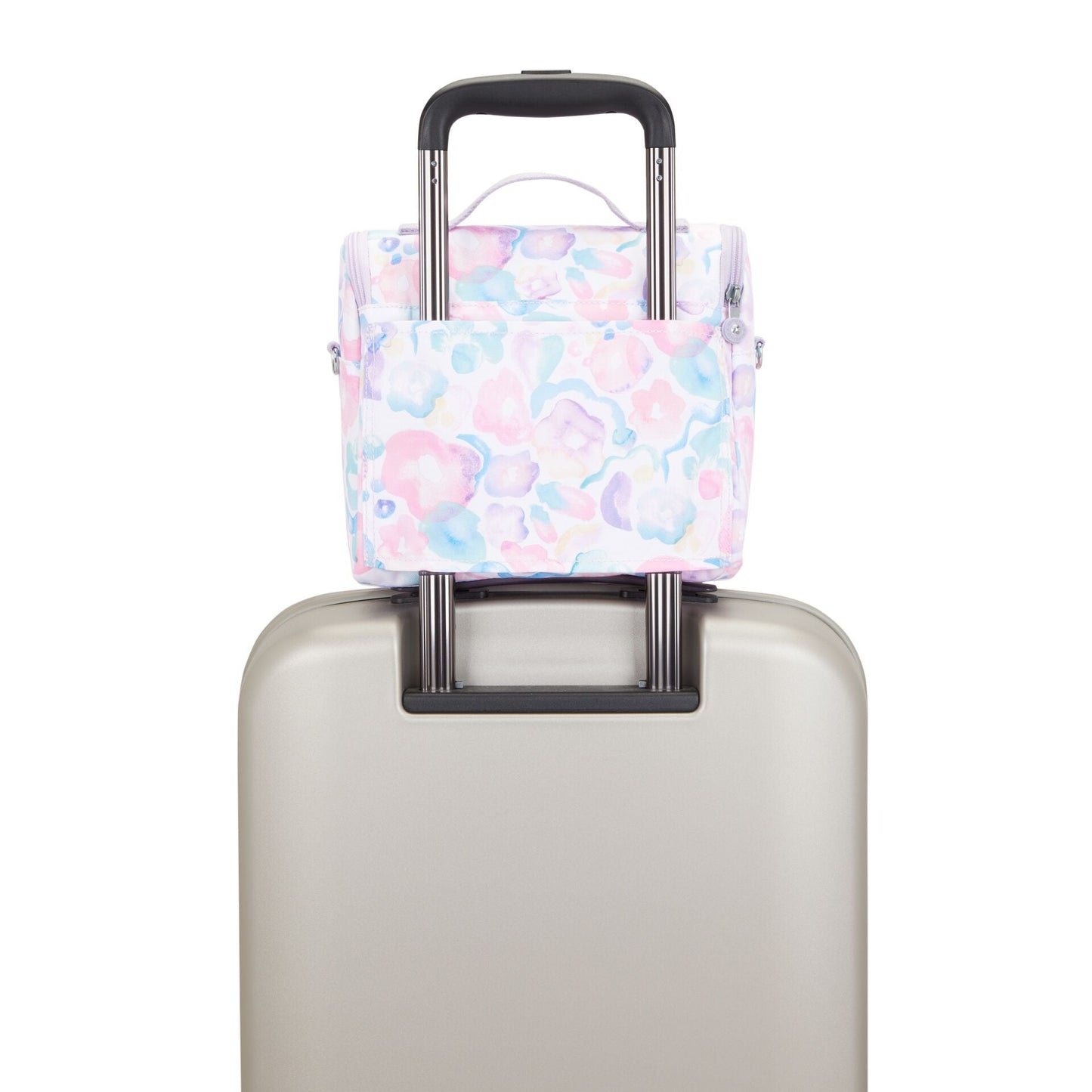 Kipling-New Kichirou-Lunchbox-Aqua Flowers-I5749-2Fw
