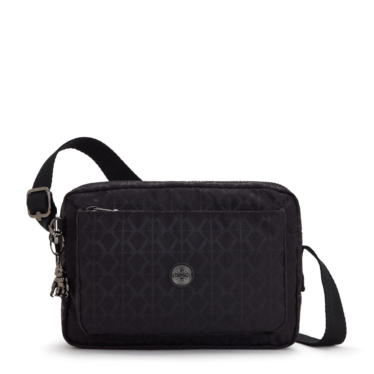 KIPLING-Abanu M-Medium crossbody-Signature Blk Q-I6847-M34