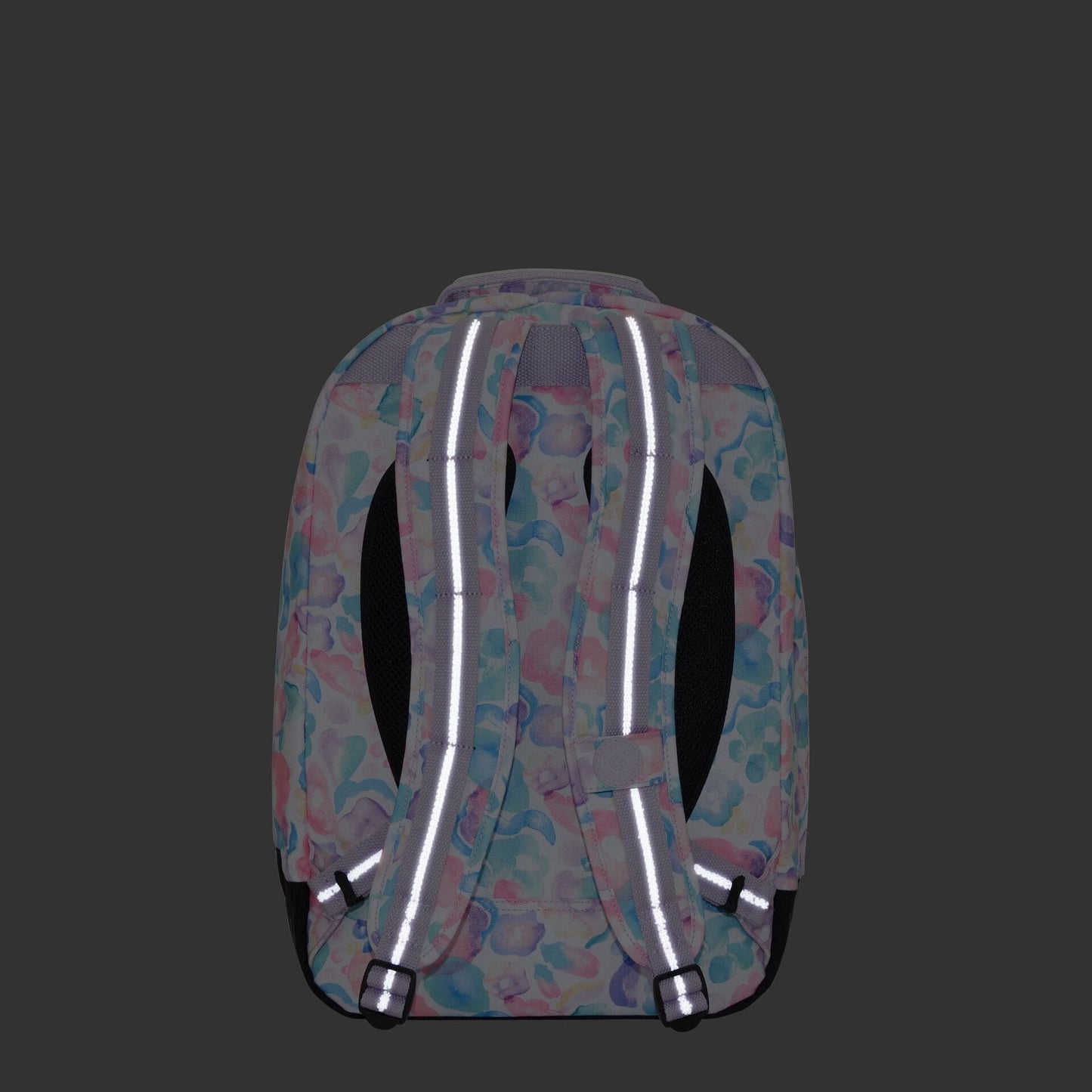Kipling-Class Room-Large Backpack With Laptop Protection-Aqua Flowers-I7090-2Fw