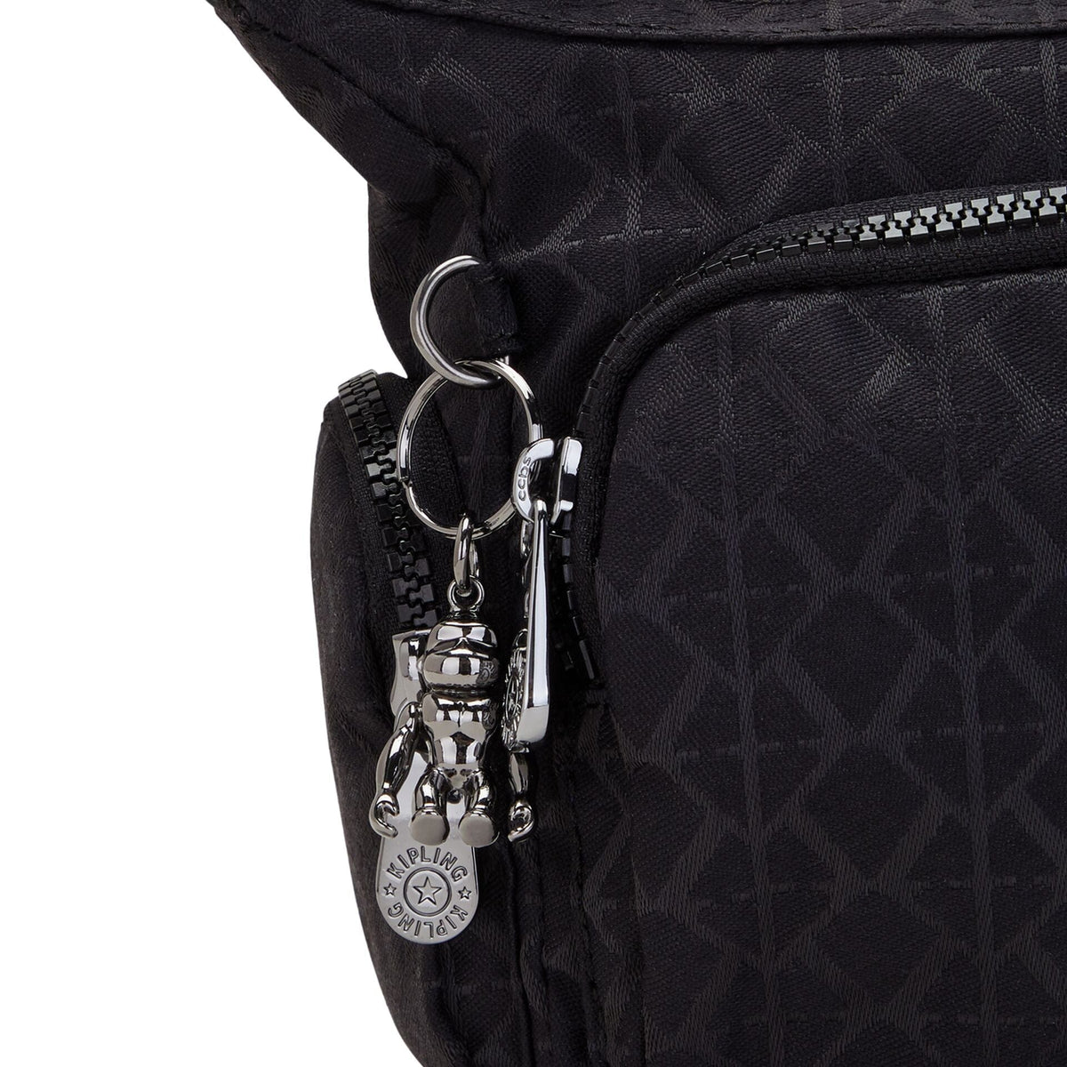KIPLING-Gabbie Mini-Small crossbody-Signature Blk Q-I7282-M34