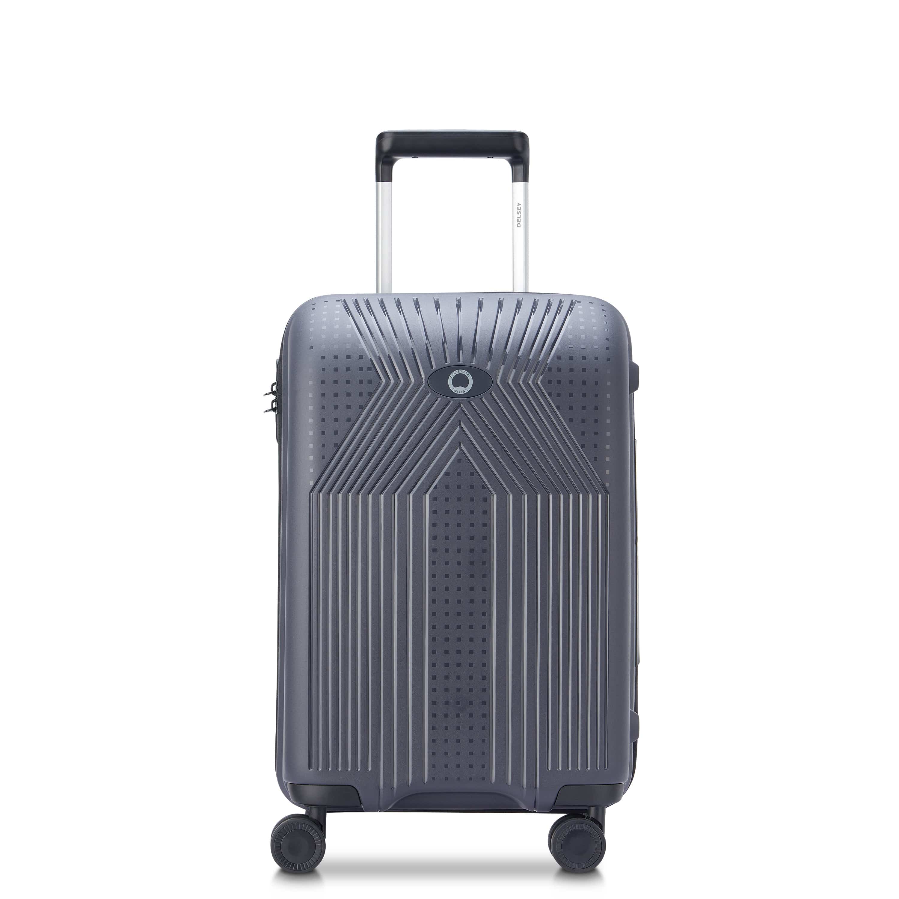 Delsey Ordener 55cm 4 Double Wheel Cabin Luggage Trolley Anthracite