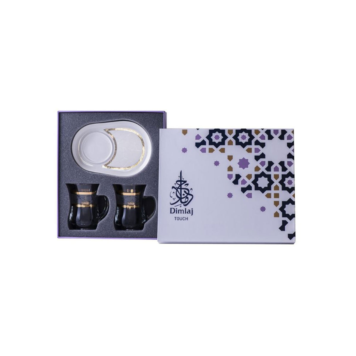 DIMLAJ ELENA GOLD 4PC MUG AND SAUCER SET - 23836
