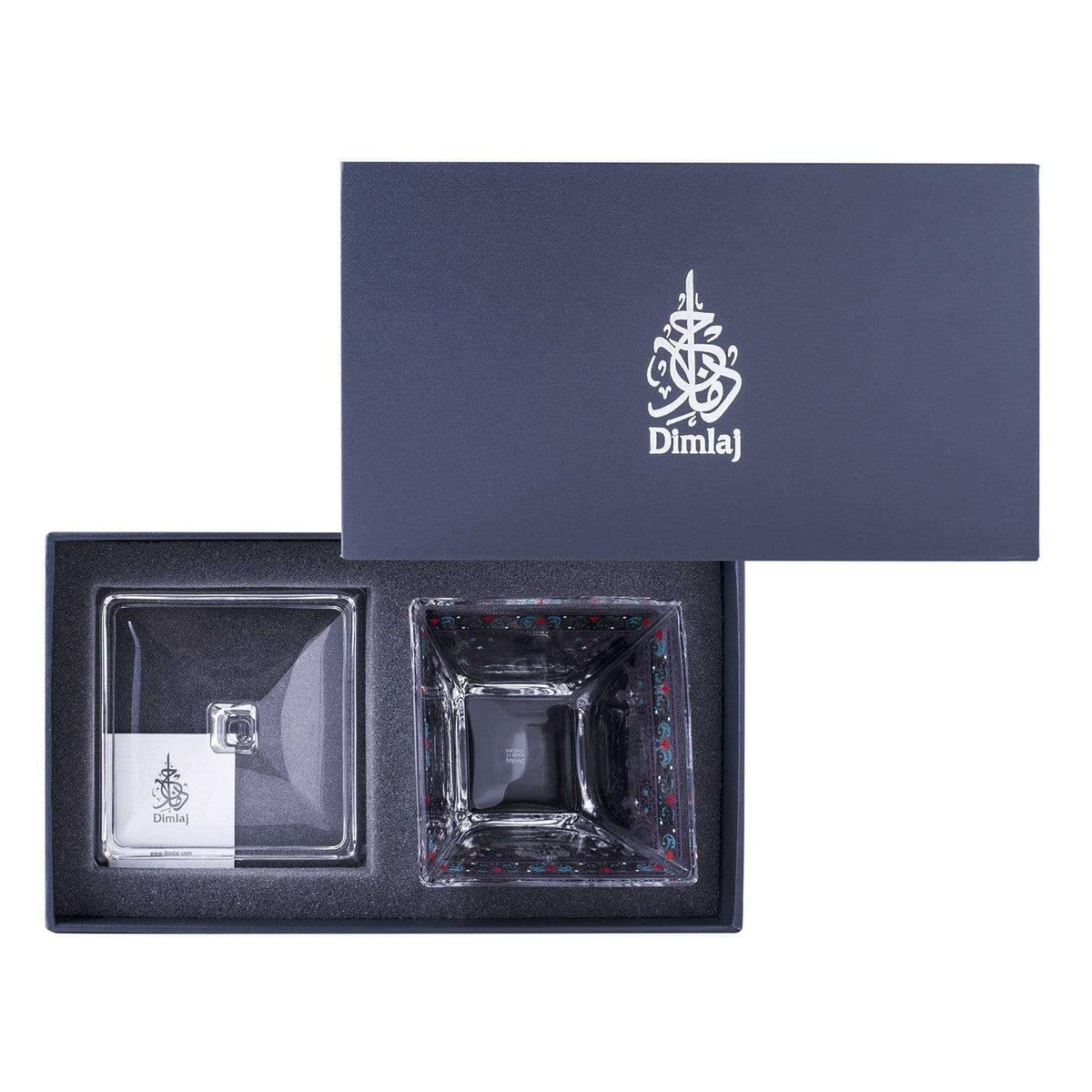 DIMLAJ SUROOR GLASS SUGAR BOWL PLATINUM - 47003
