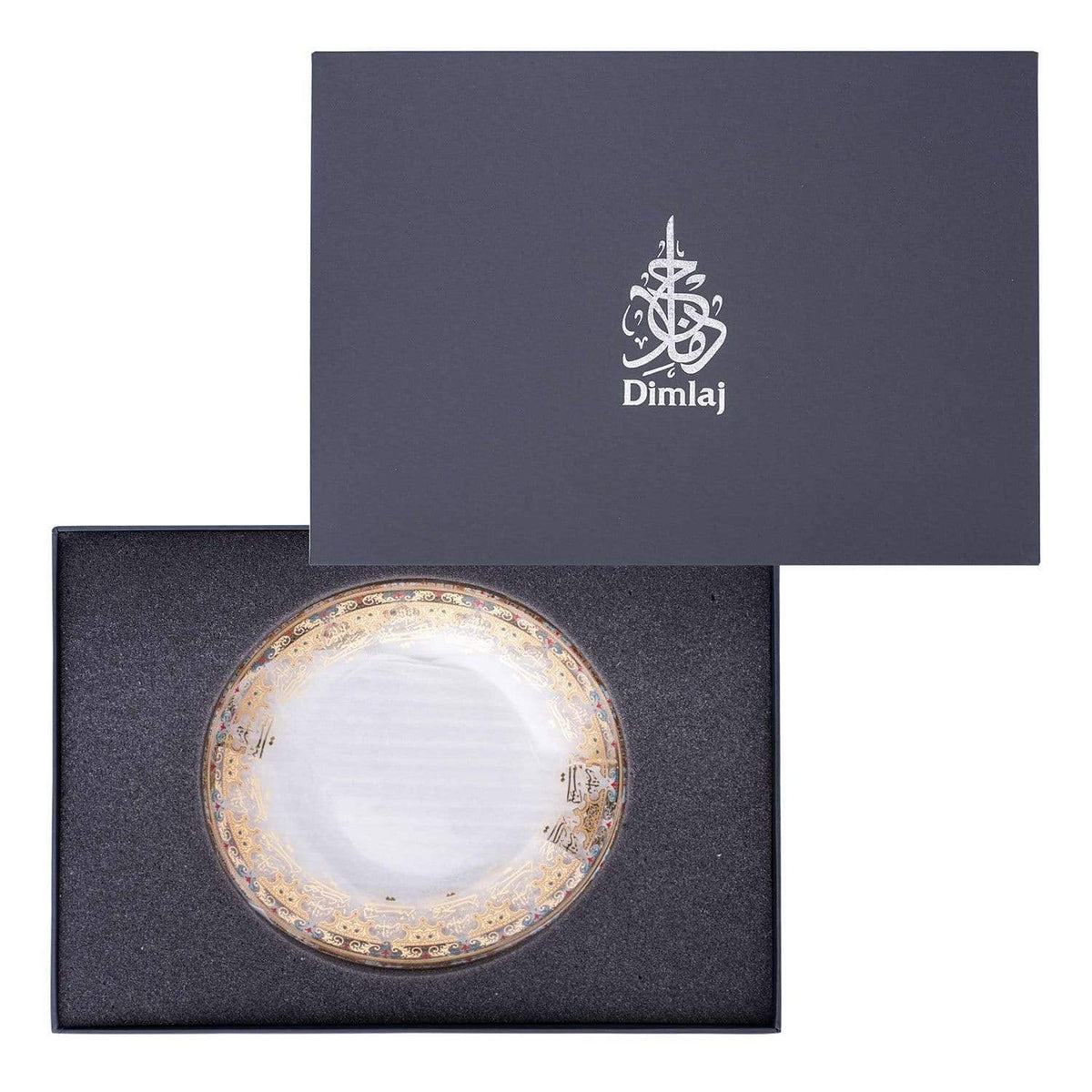 DIMLAJ SUROOR 6PC GLASS PLATE GOLD - 47006