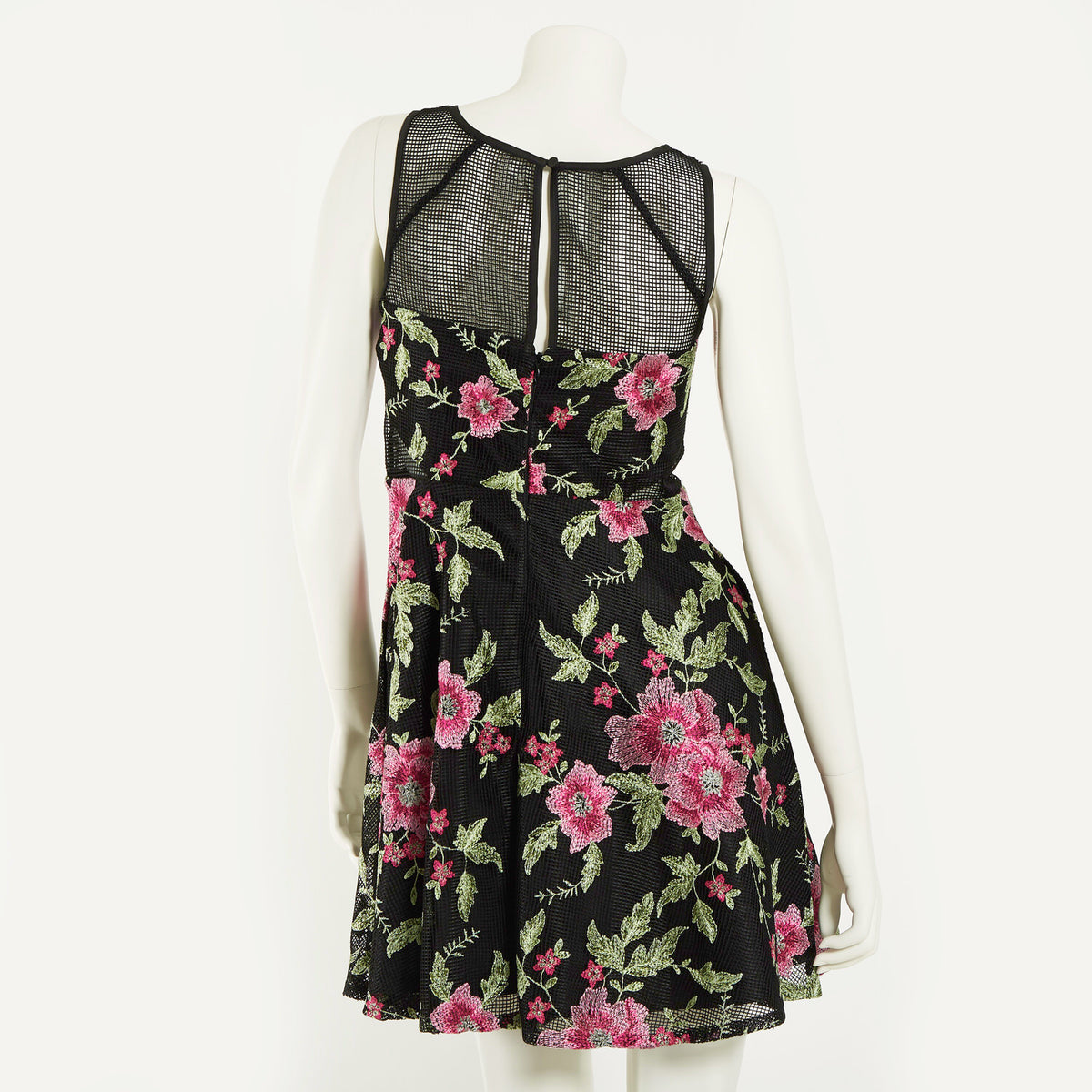 EMBROIDERED NETTING DRESS