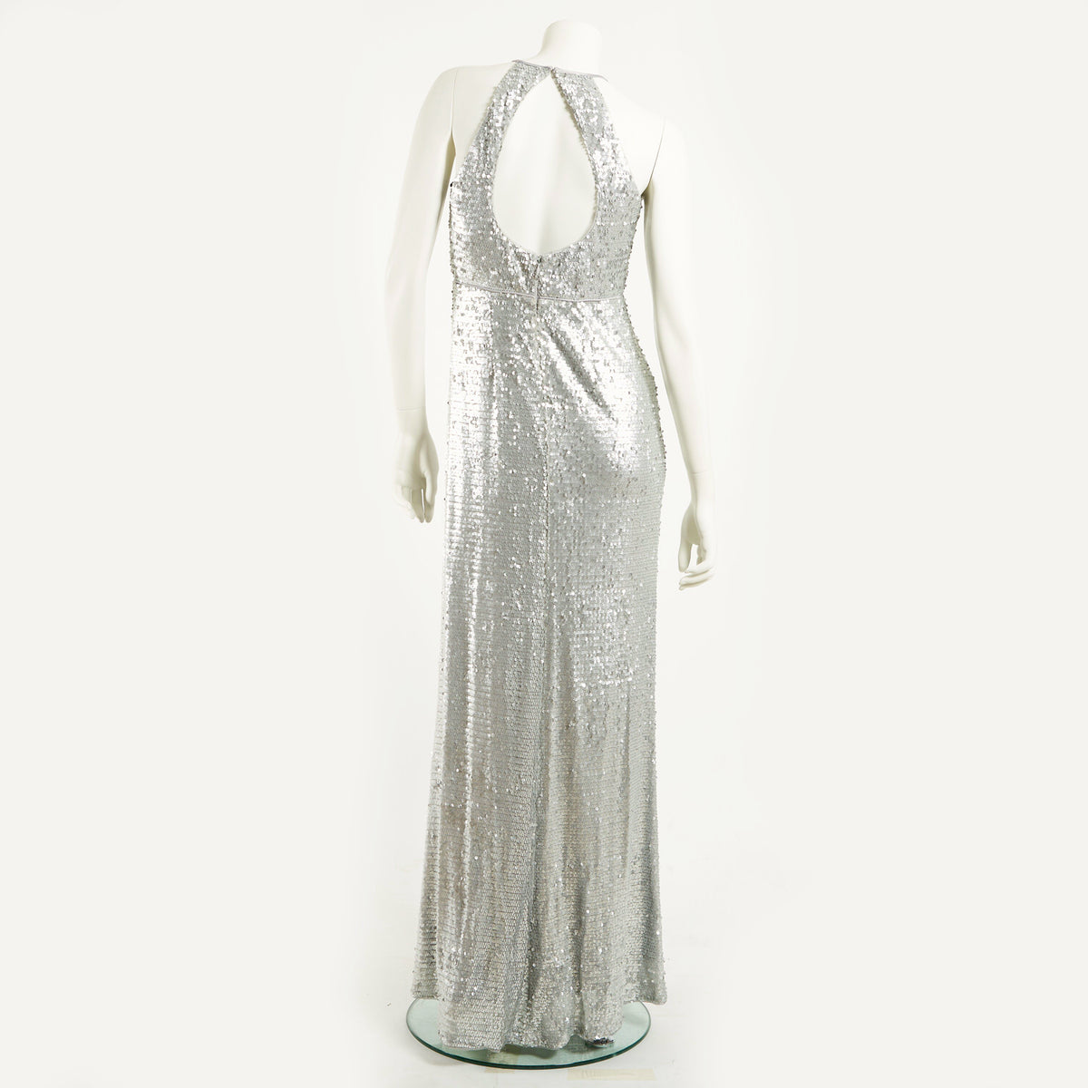 SEQUIN PAILLETTE V-NECK GOWN