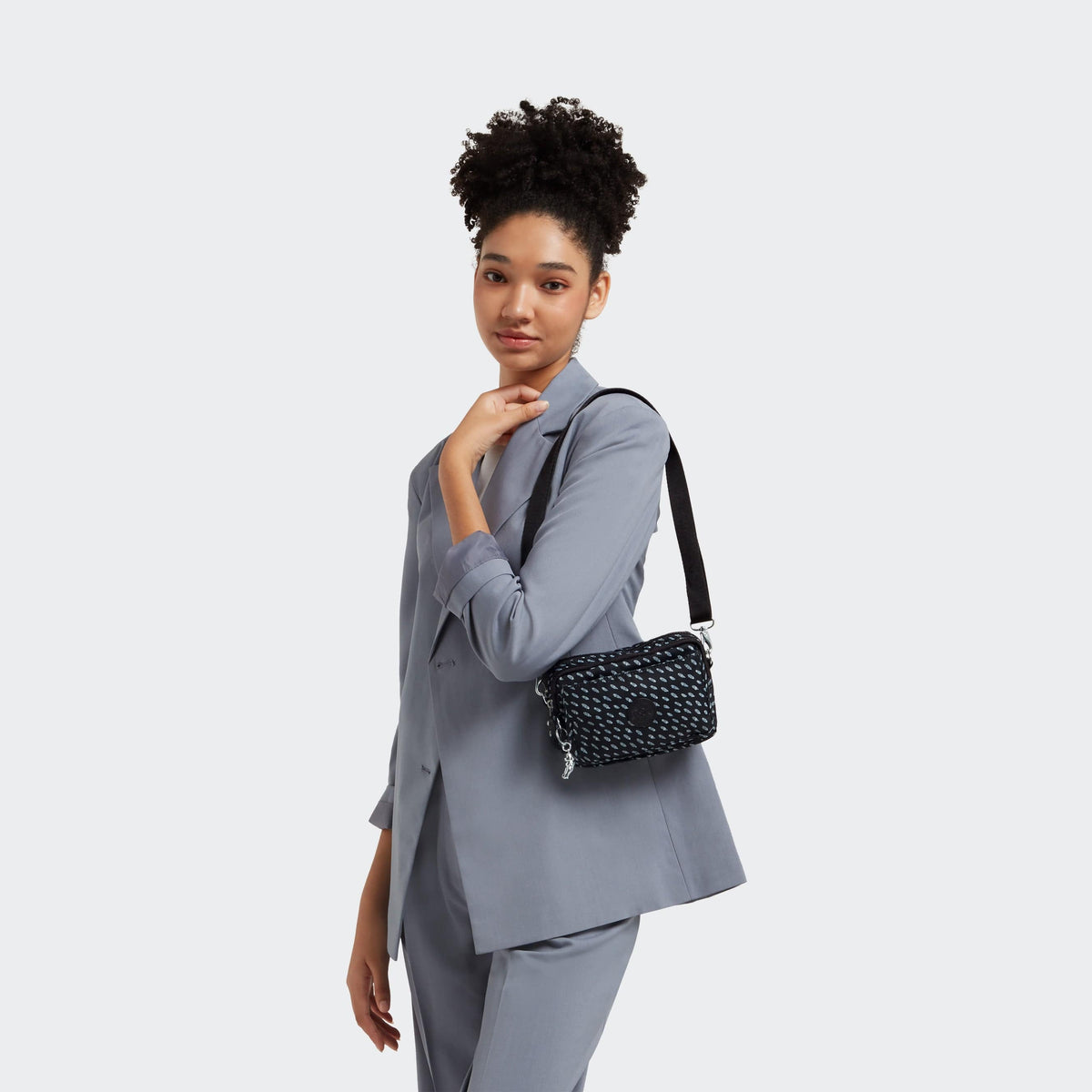 KIPLING-Abanu Multi-Small crossbody convertible to waistbag (with removable straps)-Ultimate Dots-I4706-R87
