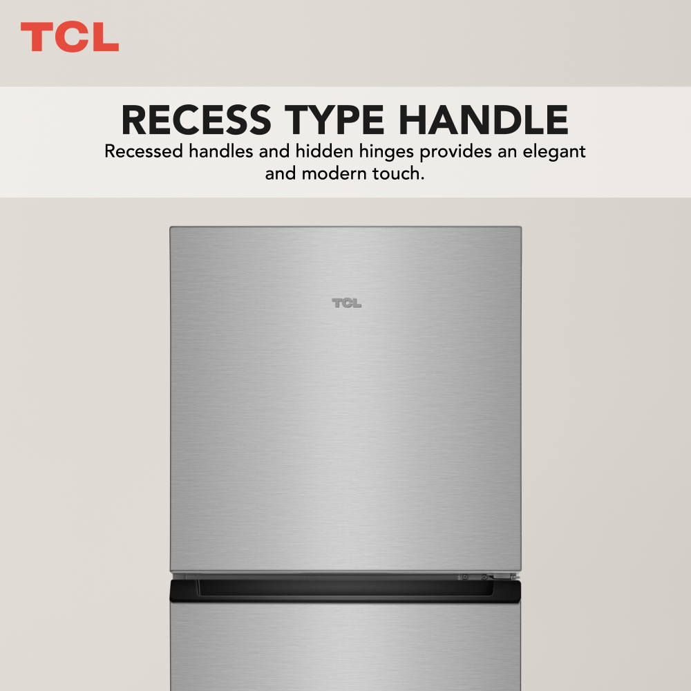 Tcl 370 Litre Top Mount Refrigerator, Inox P370Tmn