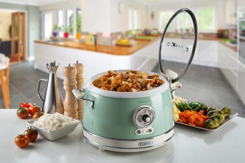 ARIETE VINTAGE MULTIPURPOSE RICE COOKER/SLOW COOKER 2904, GREEN