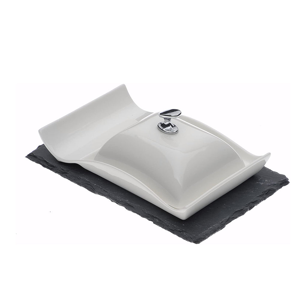 ARTHUR PRICE AP KITCHEN BUTTER DISH ON SLATE BASE
