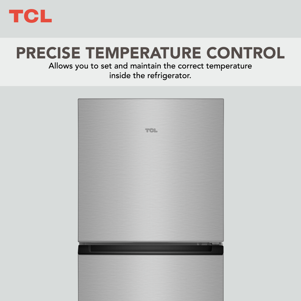 Tcl 324 Litre Top Mount Refrigerator, Inox P324Tmn