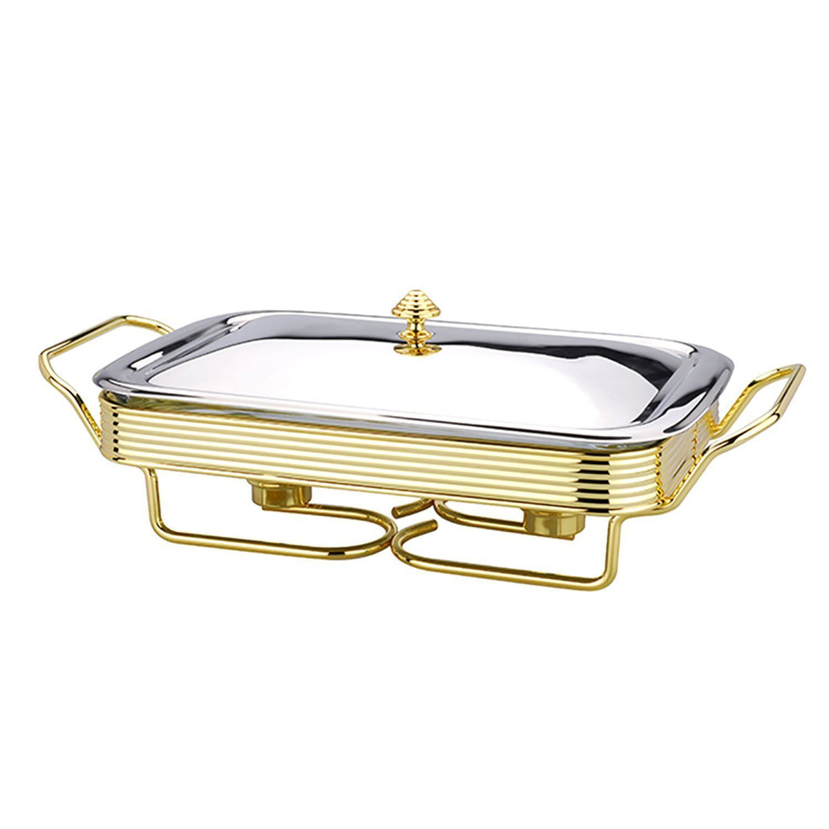 Regent Folio Rectangular Warmer - Gold and Silver - A4353/G - Jashanmal Home