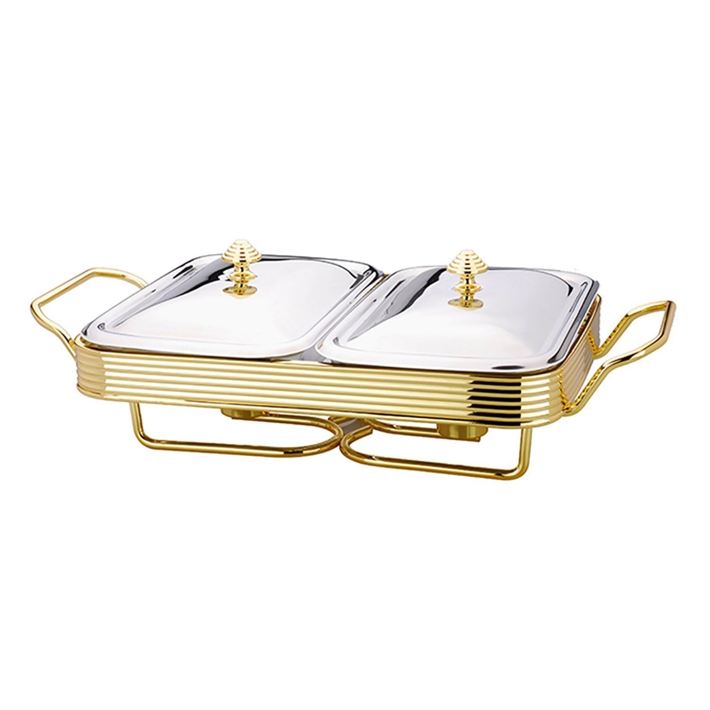 Regent Folio Oblong C Warmer - Silver and Gold - 14343 - Jashanmal Home