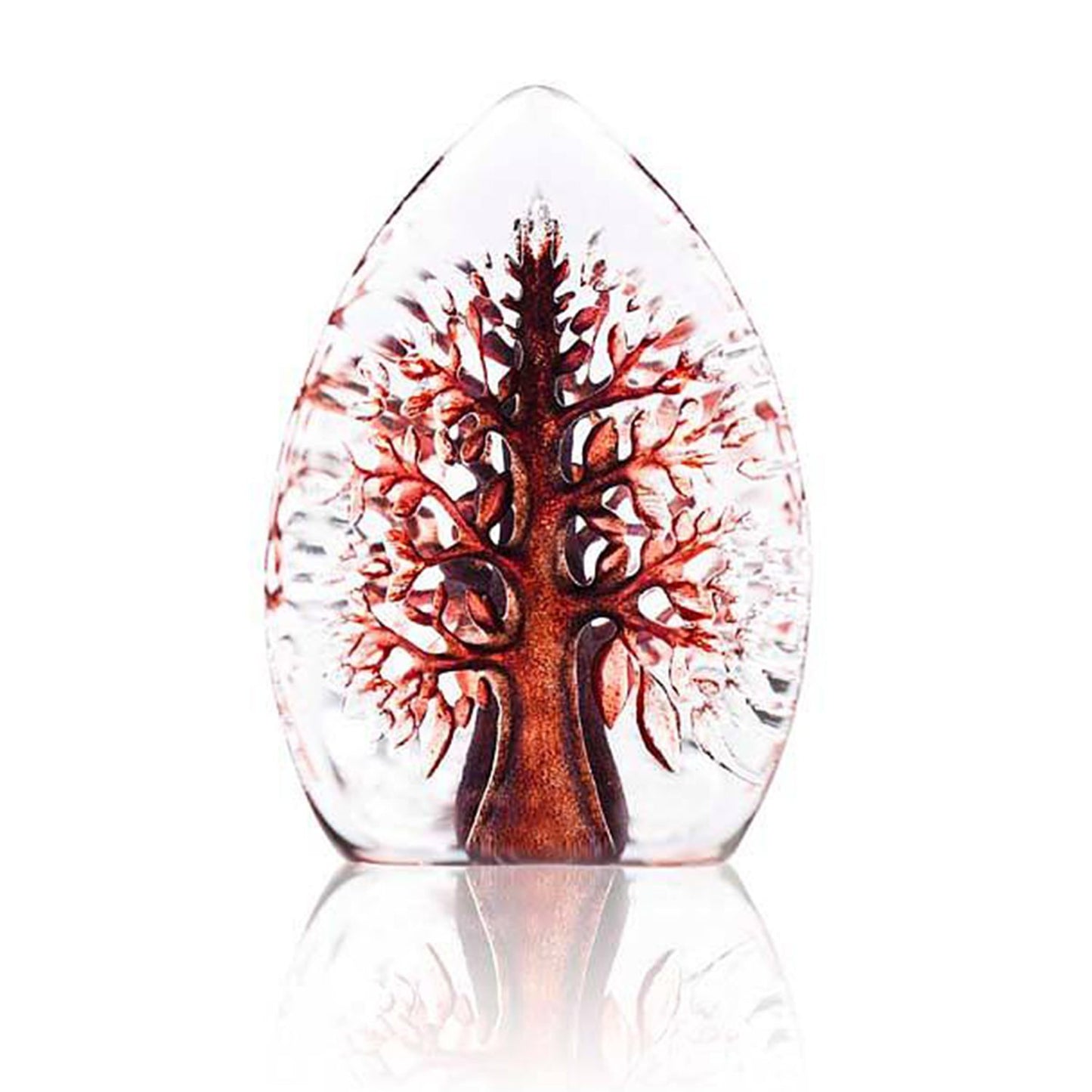 Maleras Nordic Icons Yggdrasil Crystal Sculpture - Burgundy - 88213