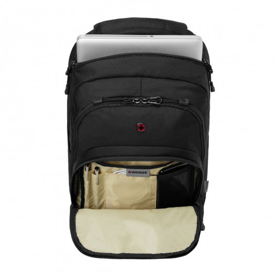 WENGER UPLOAD ESSENTIAL 16 LAPTOP BACKPACK BLACK/GREY - 604431