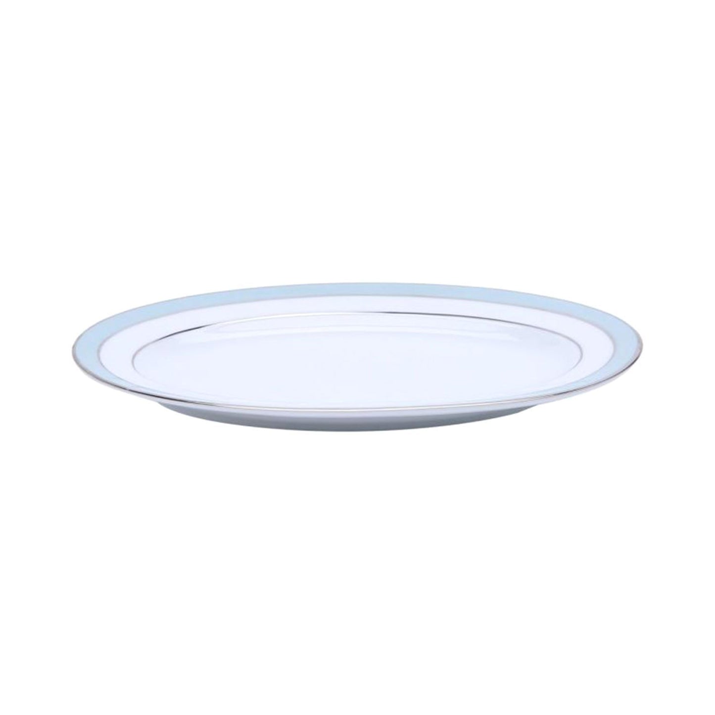 Dankotuwa Bella Platter - White and Blue, 9 Inch - BELLAB-0546 - Jashanmal Home