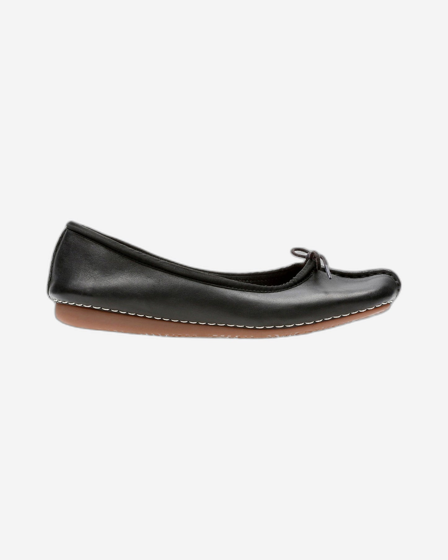 Clarks Freckle Ice Women'S Ballerina - Black Leather - 20352929