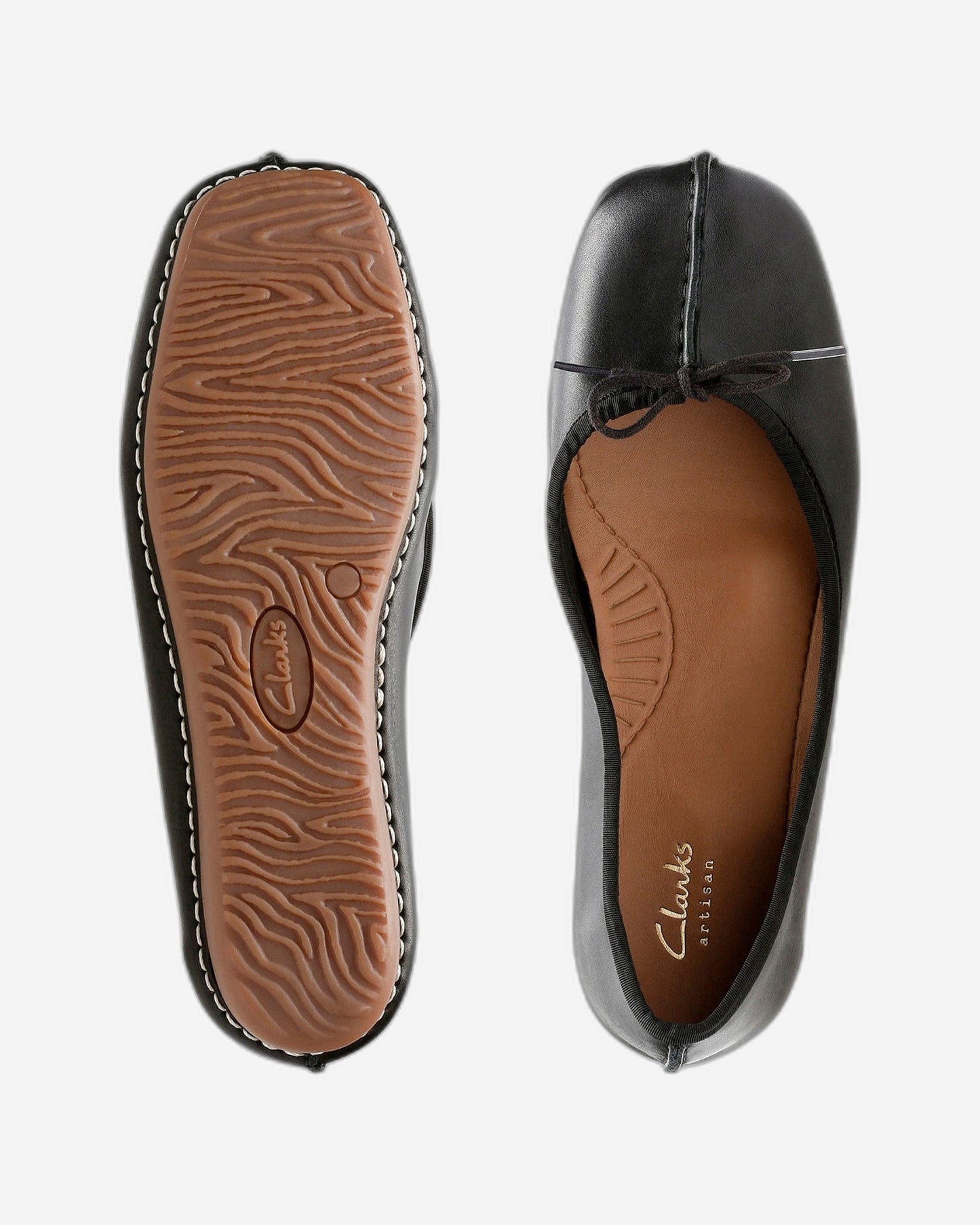 Clarks Freckle Ice - Shoes - Black Leather - 203529295 - E Width (Wide Fit)
